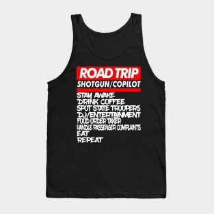 Co-pilot Family Road Trip Shirts Funny Vacation Summer Car Lover Enthusiast Gift Idea Tank Top